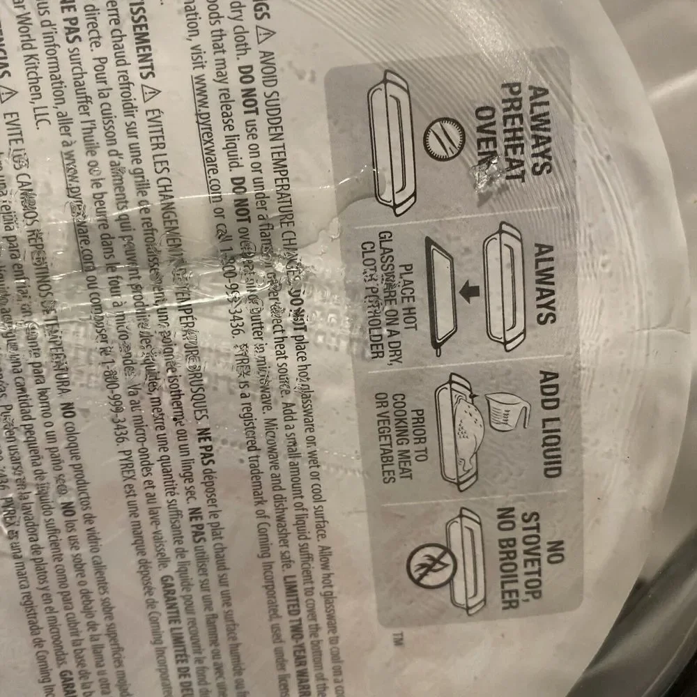 New Clear Pie‎ Pyrex Glass Bakeware Bake and Share 9.5